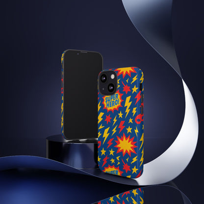 Vibrant 3D Superhero Phone Case – Colourful Retro Design for Kids and Adults – Stylish Protection Compatible with iPhone 13, 14, 15 & 16 – All Models Including Pro, Pro Max & Plus