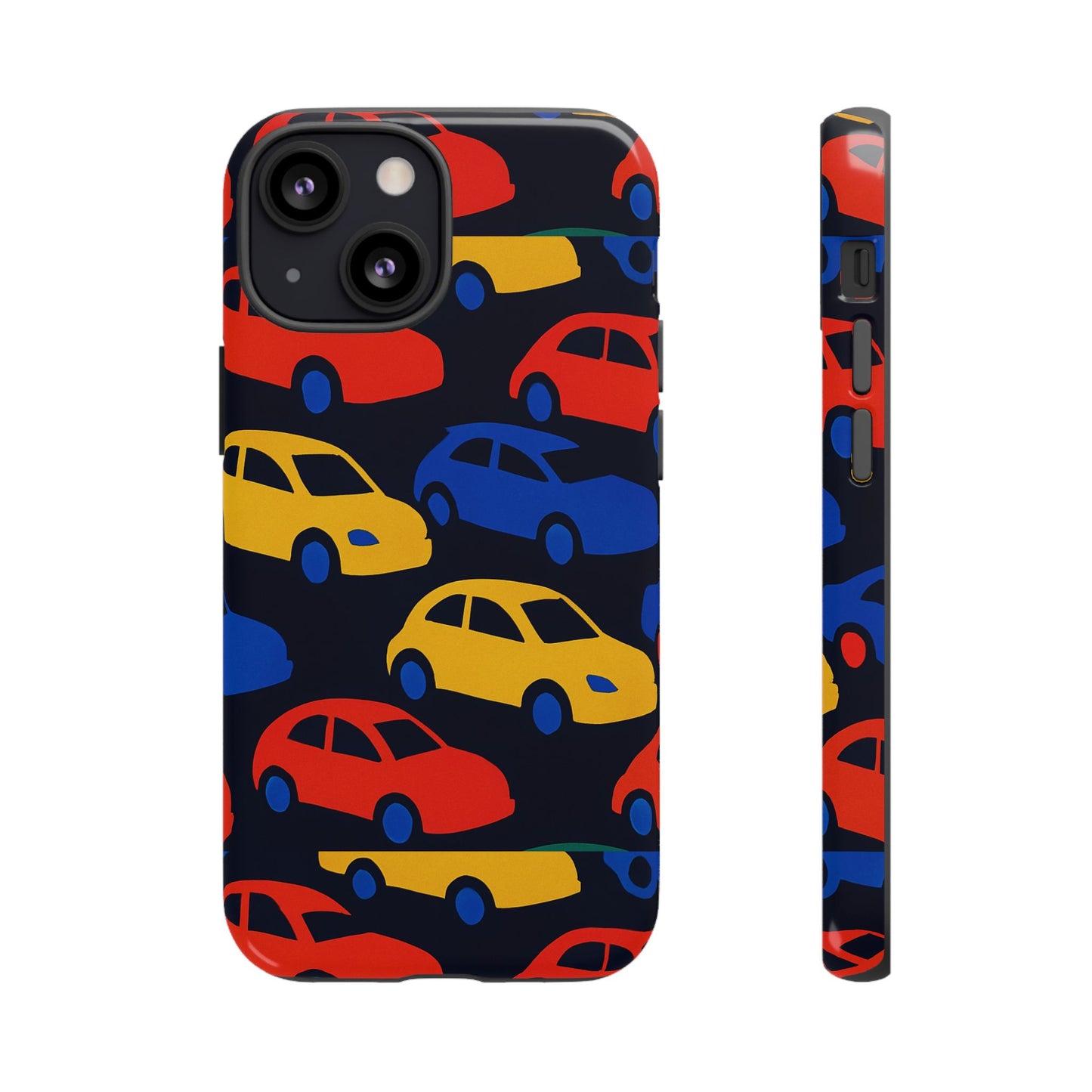 multicolour 3d car design protective phone case stylish accessory for unique expression compatible with iphone 13, 14, 15 & 16 – all models including pro, pro max & plus