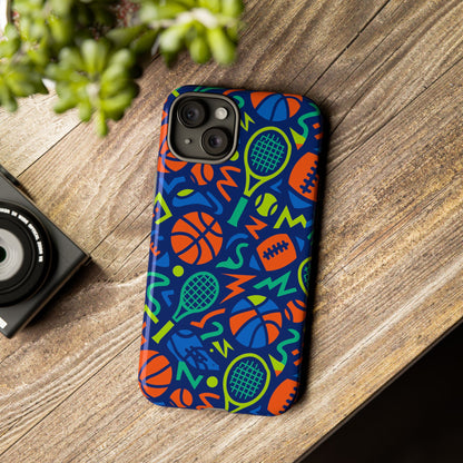 Vibrant 3D Sports Pattern Protective Phone Case for Unisex – Colourful Accessory for Stylish Protection Compatible with iPhone 13, 14, 15 & 16 – All Models Including Pro, Pro Max & Plus