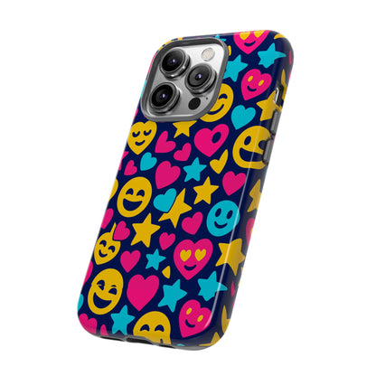 Vibrant Emoji Protective Phone Case with 3D Wrap Design for Fun Style and Robust Protection Compatible with iPhone 13, 14, 15 & 16 – All Models Including Pro, Pro Max & Plus