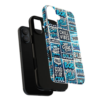Blue Pattern Image 8 Vibrant 3D Wrap Phone Case for Men Women Shock Absorbing Durable Silicone Cover with UV Protection