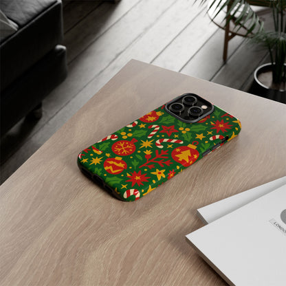 Vibrant Christmas Themed 3D Wrap Phone Case for Smartphones - Fun Holiday Accessory for Self-Expression Compatible with iPhone 13, 14, 15 & 16 – all models including Pro, Pro Max & Plus