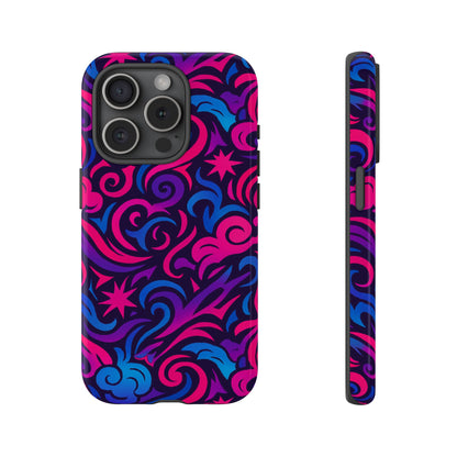 Vibrant 3D Abstract Swirl Phone Case for Creative Individuals – Stylish Protection for Smartphones Compatible with iPhone 13, 14, 15 & 16 – all models including Pro, Pro Max & Plus