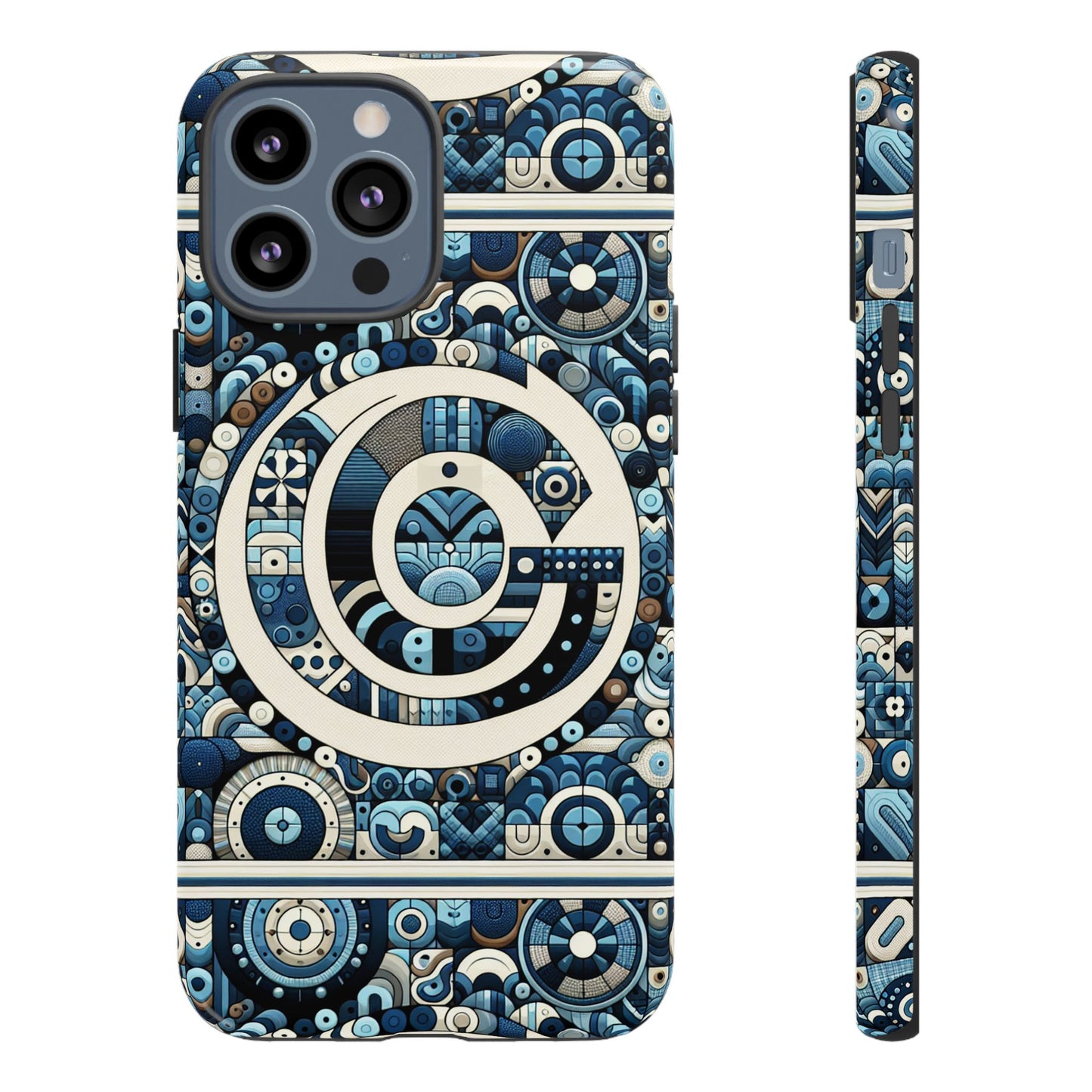 blue letter alphabet c phone case for smartphone protection shock absorption durable silicone cover with 3d wrap design