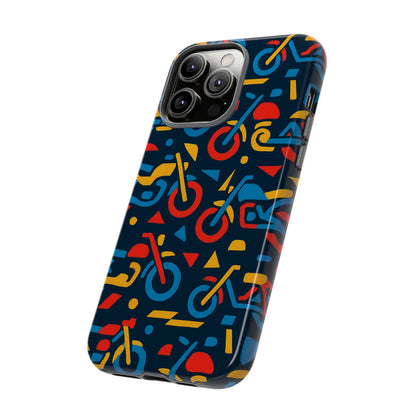 Multicolour Motorcycle Phone Case – Vibrant Art Design for Stylish Protection – Compatible with iPhone 13, 14, 15 & 16 – All Models Including Pro, Pro Max & Plus