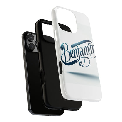 Vibrant 3D Typography Protective Phone Case in Blue – Stylish Protection for Smartphones Compatible with iPhone 13, 14, 15 & 16 – All Models Including Pro, Pro Max & Plus