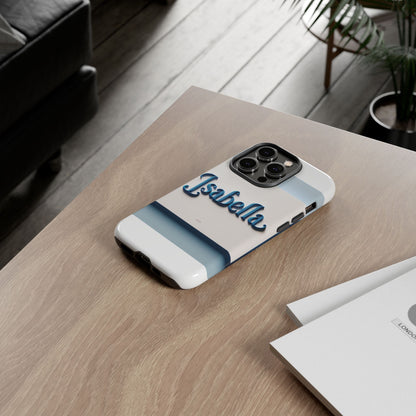 Vibrant 3D Blue Alphabet Design Protective Phone Case Stylish Accessory for Men and Women Unique Phone Cover Compatible with iPhone 13, 14, 15 & 16 – all models including Pro, Pro Max & Plus