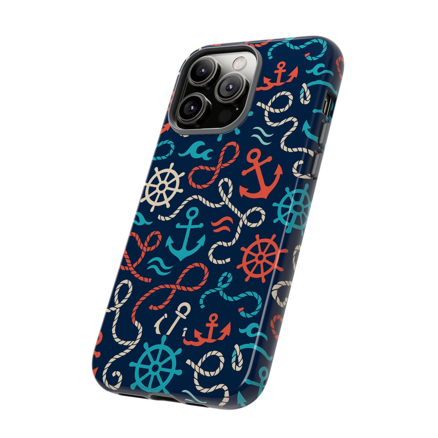nautical themed 3d wrap protective phone case for smartphones, stylish accessory for everyday use, compatible with iphone 13, 14, 15 & 16 – all models including pro, pro max & plus