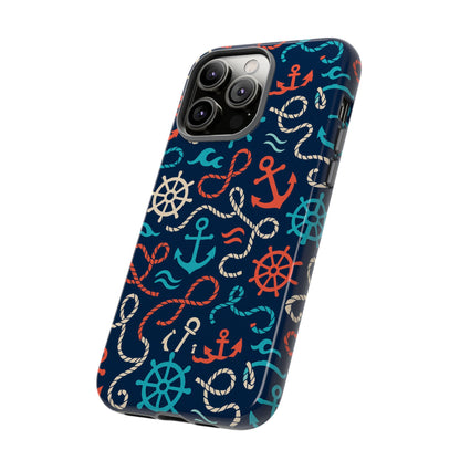 Nautical Themed 3D Wrap Protective Phone Case for Smartphones, Stylish Accessory for Everyday Use, Compatible with iPhone 13, 14, 15 & 16 – all models including Pro, Pro Max & Plus