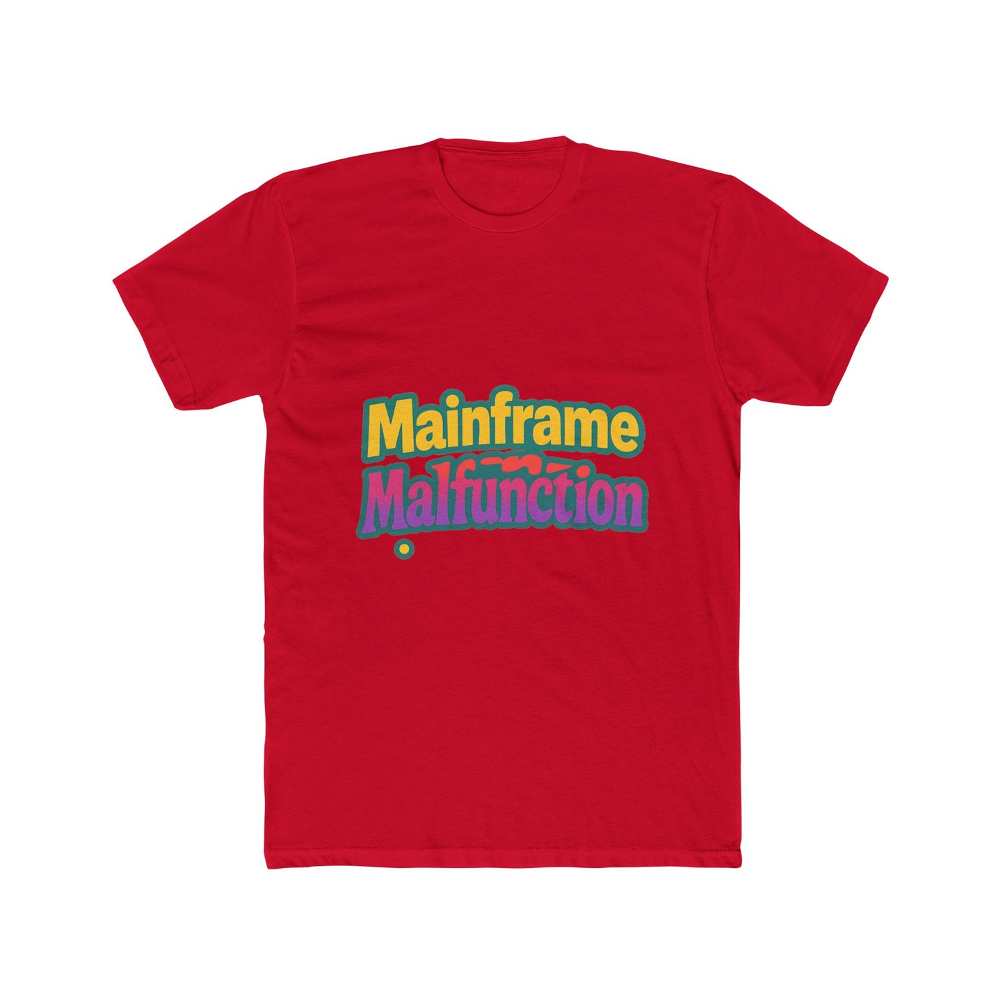 mainframe malfunction unisex t-shirt - multicolor sci-fi graphic tee - comfortable cotton blend top