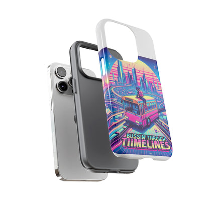 Bussin Through Timelines Protective Phone Case for Anime Lovers, Durable 3D Wrap Design, Shock Absorbent TPU Silicone, UV Protected, Stylish Accessory for Smartphones