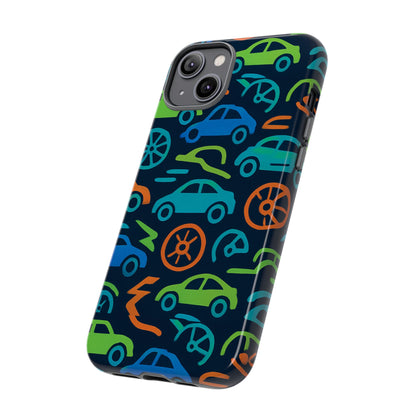 Vibrant 3D Car Design Protective Phone Case for Kids and Teens - Playful Multicolour Style - Stylish Protection for Everyday Use - Compatible with iPhone 13, 14, 15 & 16 – all models including Pro, Pro Max & Plus