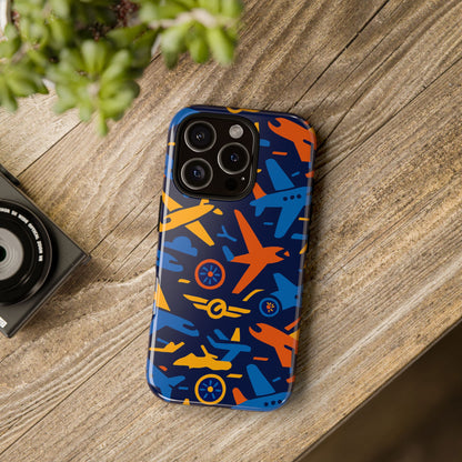 Vibrant 3D Airplane Pattern Protective Phone Case for Self-Expression and Stylish Protection Compatible with iPhone 13, 14, 15 & 16 – all models including Pro, Pro Max & Plus