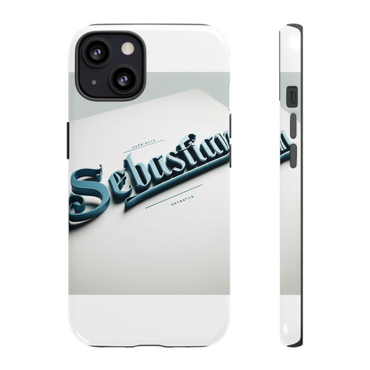 Vibrant 3D Wrap Protective Phone Case in Retro Blue Typography Stylish Accessory for Self-Expression Compatible with iPhone 13, 14, 15 & 16 – all models including Pro, Pro Max & Plus