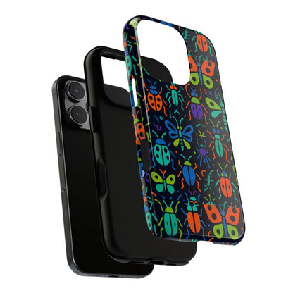 Vibrant 3D Insect Phone Case Colourful Stylish Protective Cover Unique Design for Men and Women Compatible with iPhone 13, 14, 15 & 16 – all models including Pro, Pro Max & Plus