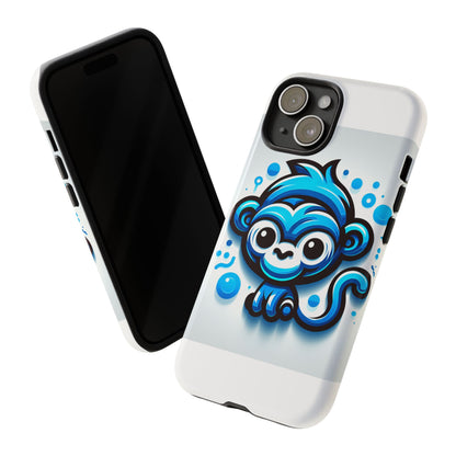 Vibrant 3D Wrap Protective Phone Case with Fun Blue Monkey Design – Stylish Accessory for Men and Women – Compatible with iPhone 13, 14, 15 & 16 – All Models Including Pro, Pro Max & Plus