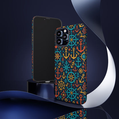 Vibrant Nautical Pattern Phone Case for Stylish Protection – Bold Accessory for iPhone 13, 14, 15 & 16 – All Models Including Pro, Pro Max & Plus