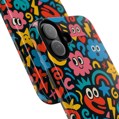 Vibrant Cartoon Protective Phone Case with 3D Wrap Design for Creative Expression – Compatible with iPhone 13, 14, 15 & 16 – All Models Including Pro, Pro Max & Plus