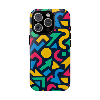 Vibrant 3D Geometric Print Phone Case for Men and Women – Stylish Protection with Multicolour Design, Compatible with iPhone 13, 14, 15 & 16 – All Models Including Pro, Pro Max & Plus