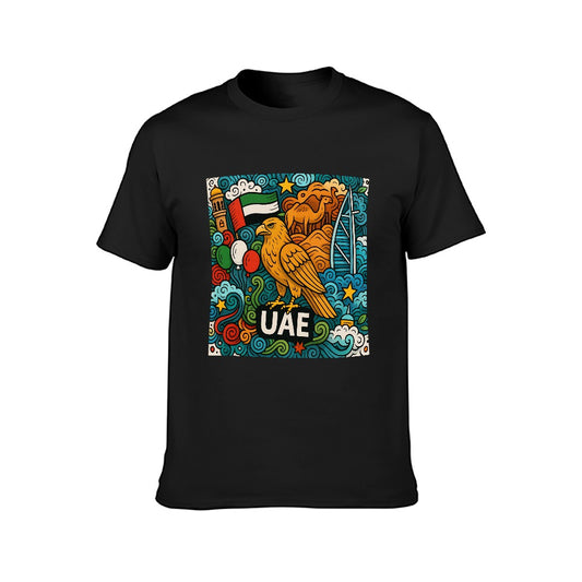 Men's 100% Cotton Short Sleeve T-Shirt with Breathable Comfort, Single Sided Print, Casual Fit, Ideal for Fitness and Leisure, Great Gift for Him, Stylish and Versatile for All Occasions