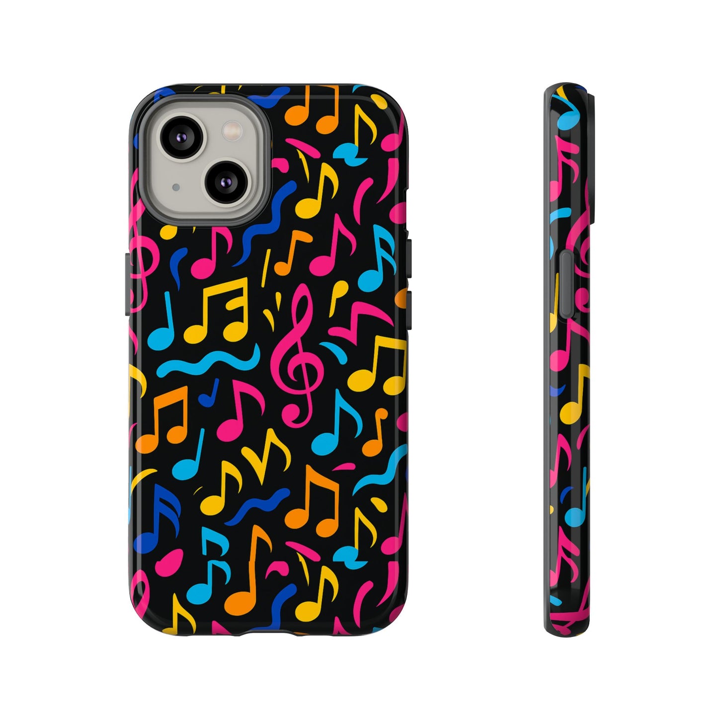 vibrant music themed phone case with colourful 3d design – stylish protection for music lovers – compatible with iphone 13, 14, 15 & 16 – all models including pro, pro max & plus