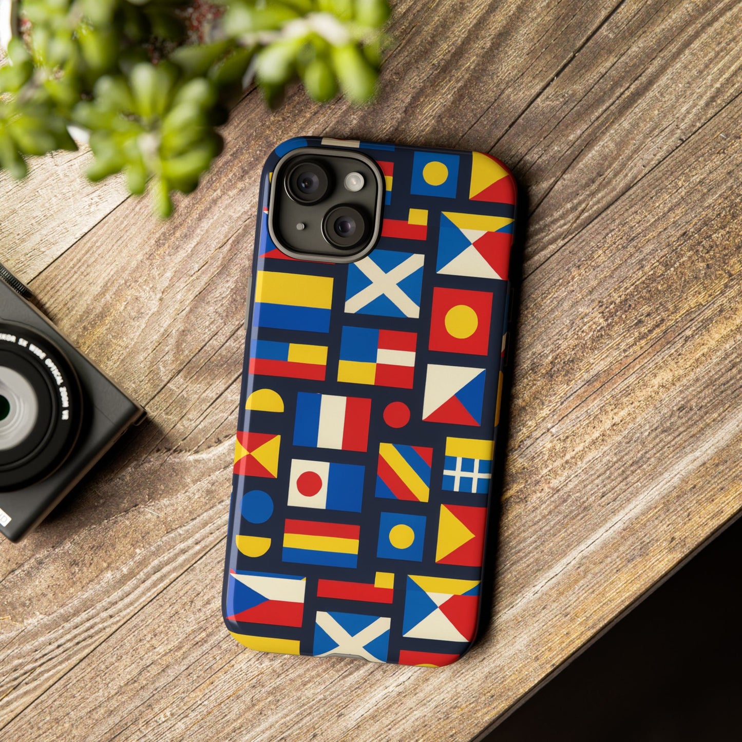 multicolour geometric protective phone case for smartphones, stylish protection and unique design, compatible with iphone 13, 14, 15 & 16 – all models including pro, pro max & plus