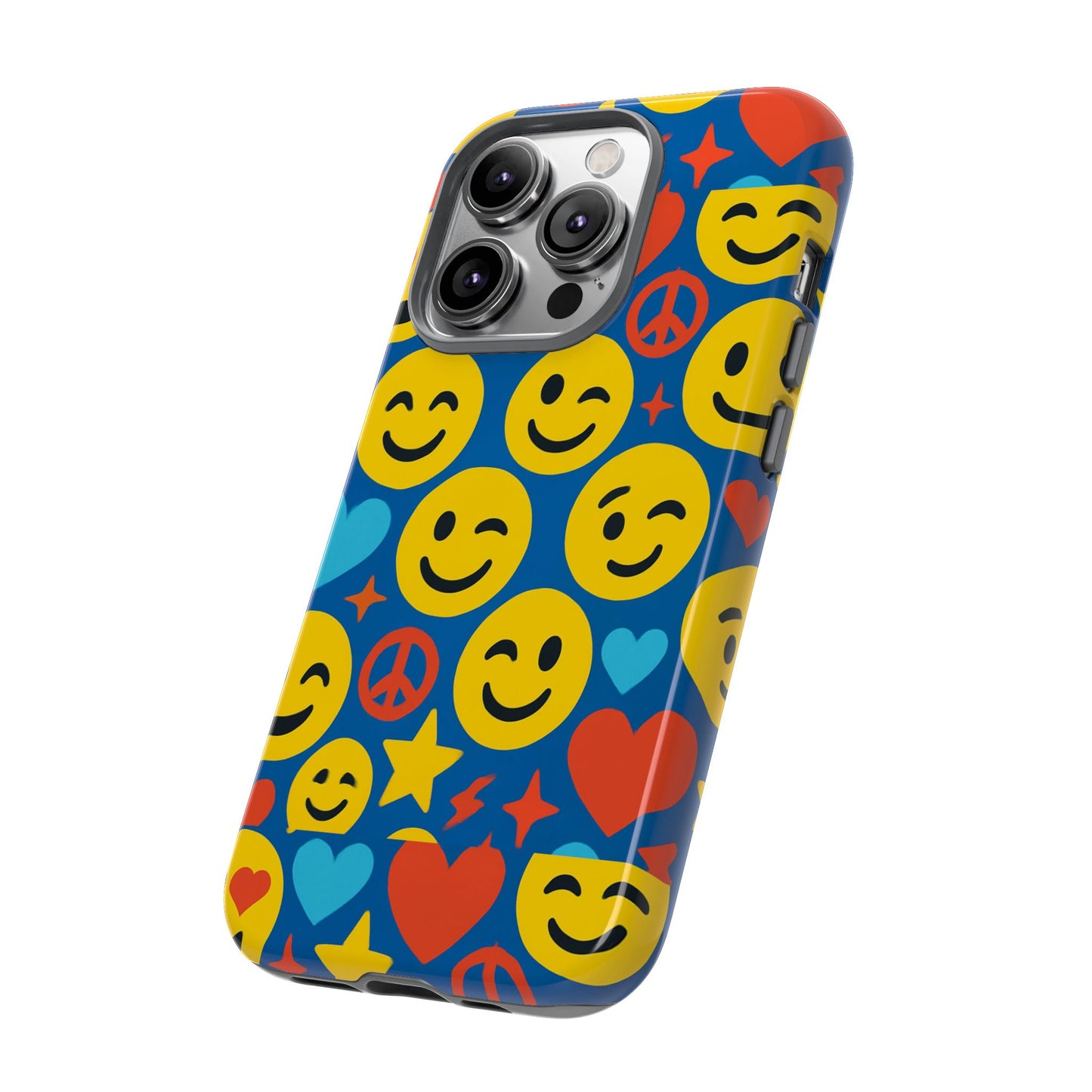 vibrant 3d emoji protective phone case for kids and adults – fun multicolour design for stylish protection compatible with iphone 13, 14, 15 & 16 – all models including pro, pro max & plus
