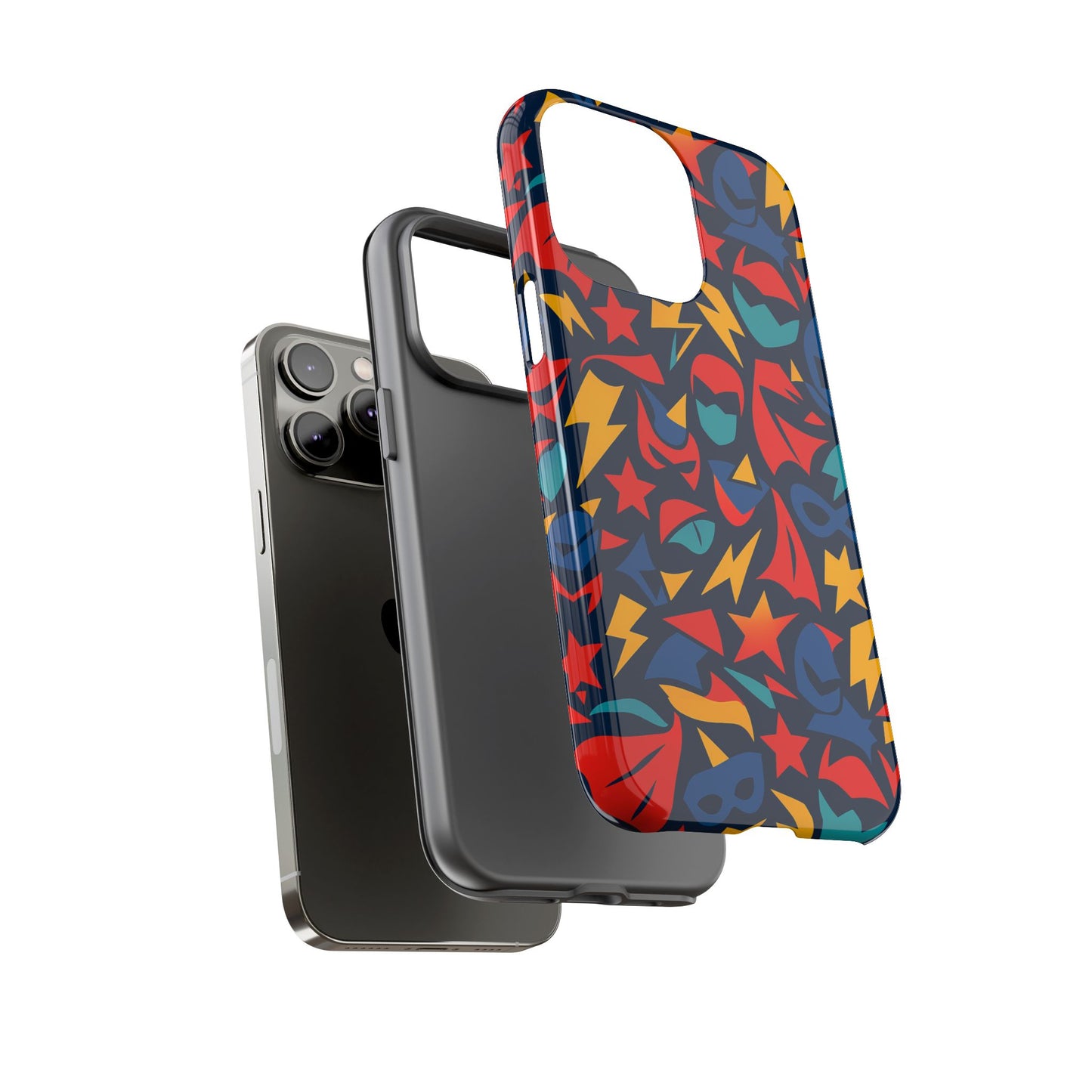vibrant superhero protective phone case with 3d wrap design – stylish unisex protection for smartphones compatible with iphone 13, 14, 15 & 16 – all models including pro, pro max & plus