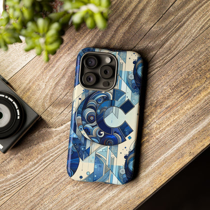 Blue Alphabet C Phone Case for Smartphone Protection with 3D Wrap Design, Shock Absorption, UV Protection, Durable Silicone Material, Suitable for Tech Enthusiasts and Individuality Seekers