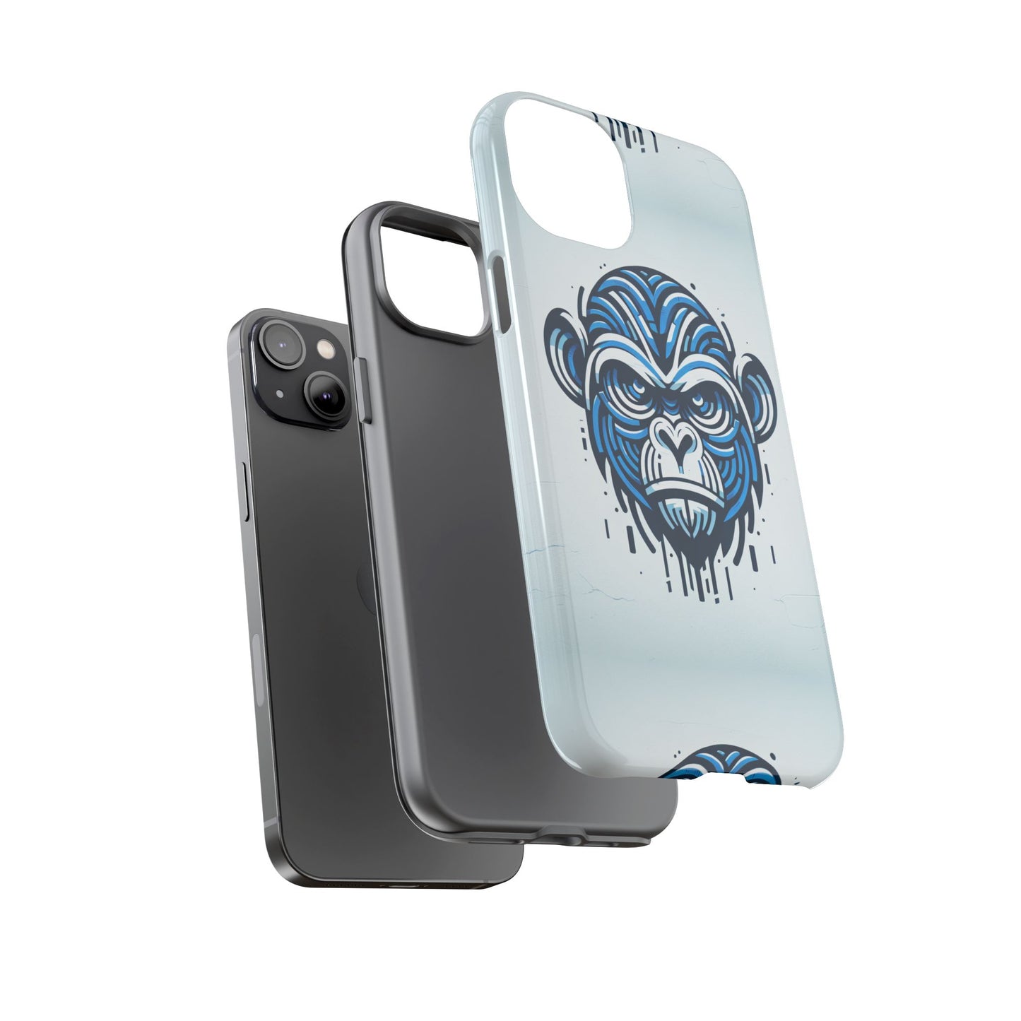 blue animal create 21 3d wrap phone case for kids and teens shockproof uv protected durable silicone cover with retro anime and comic inspired design