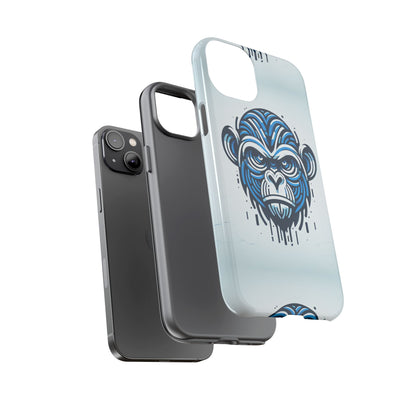 Blue Animal Create 21 3D Wrap Phone Case for Kids and Teens Shockproof UV Protected Durable Silicone Cover with Retro Anime and Comic Inspired Design