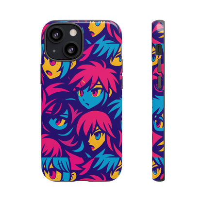 Vibrant 3D Anime Phone Case with Retro Design for Stylish Protection – Unique Accessory for Self-Expression Compatible with iPhone 13, 14, 15 & 16 – all models including Pro, Pro Max & Plus