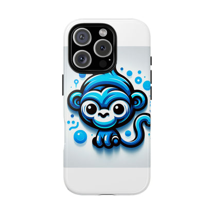 Vibrant 3D Wrap Protective Phone Case with Fun Blue Monkey Design – Stylish Accessory for Men and Women – Compatible with iPhone 13, 14, 15 & 16 – All Models Including Pro, Pro Max & Plus