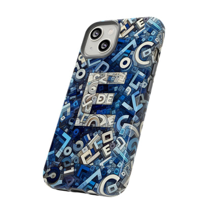 Blue Alphabet E Phone Case with 3D Wrap Design for Stylish Protection and Personalised Tech Accessory for Men and Women