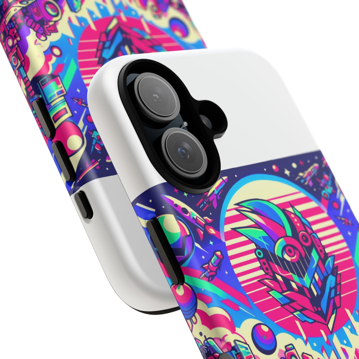 skibidi rizzler protective phone case with 3d wrap design, shock absorbing tpu silicone, uv protected, ideal gift for anime and comic culture fans