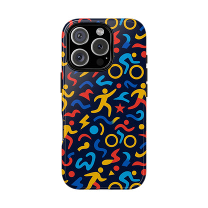 Vibrant Abstract 3D Wrap Protective Phone Case in Multicolour Design for Unisex Fashion Accessory Compatible with iPhone 13, 14, 15 & 16 – all models including Pro, Pro Max & Plus