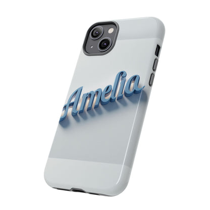 Coolname Amelia Blue Anime Inspired 3D Wrap Phone Case for Women and Teens Shockproof TPU Cover with Vivid Design and UV Protection