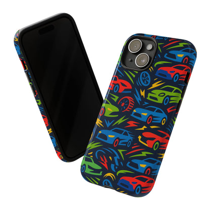 Vibrant 3D Car Design Protective Phone Case – Fun Retro Style for Kids and Adults – Stylish Protection – Compatible with iPhone 13, 14, 15 & 16 – all models including Pro, Pro Max & Plus