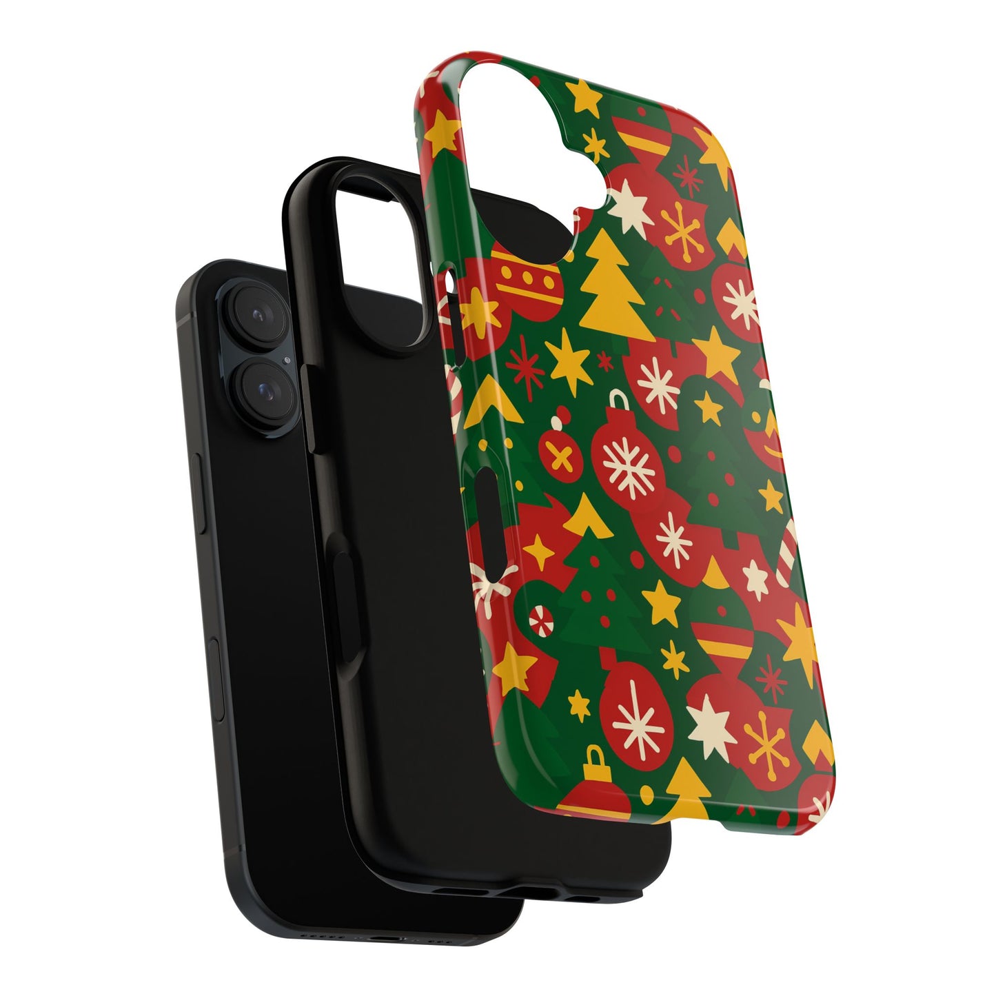 vibrant christmas phone case with festive 3d wrap design – colourful holiday protective cover compatible with iphone 13, 14, 15 & 16 – all models including pro, pro max & plus