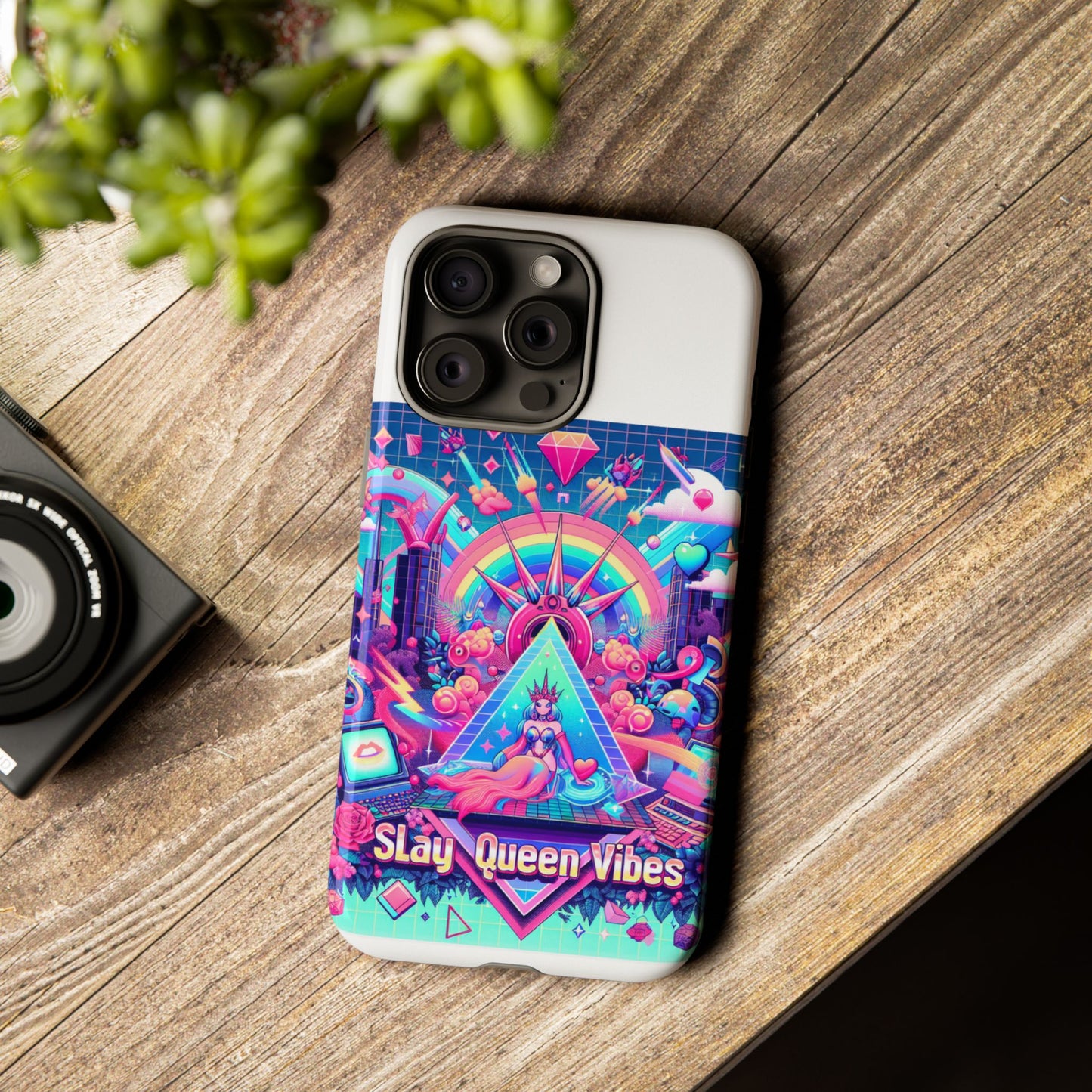 slay queen vibes 3d wrap protective phone case for women