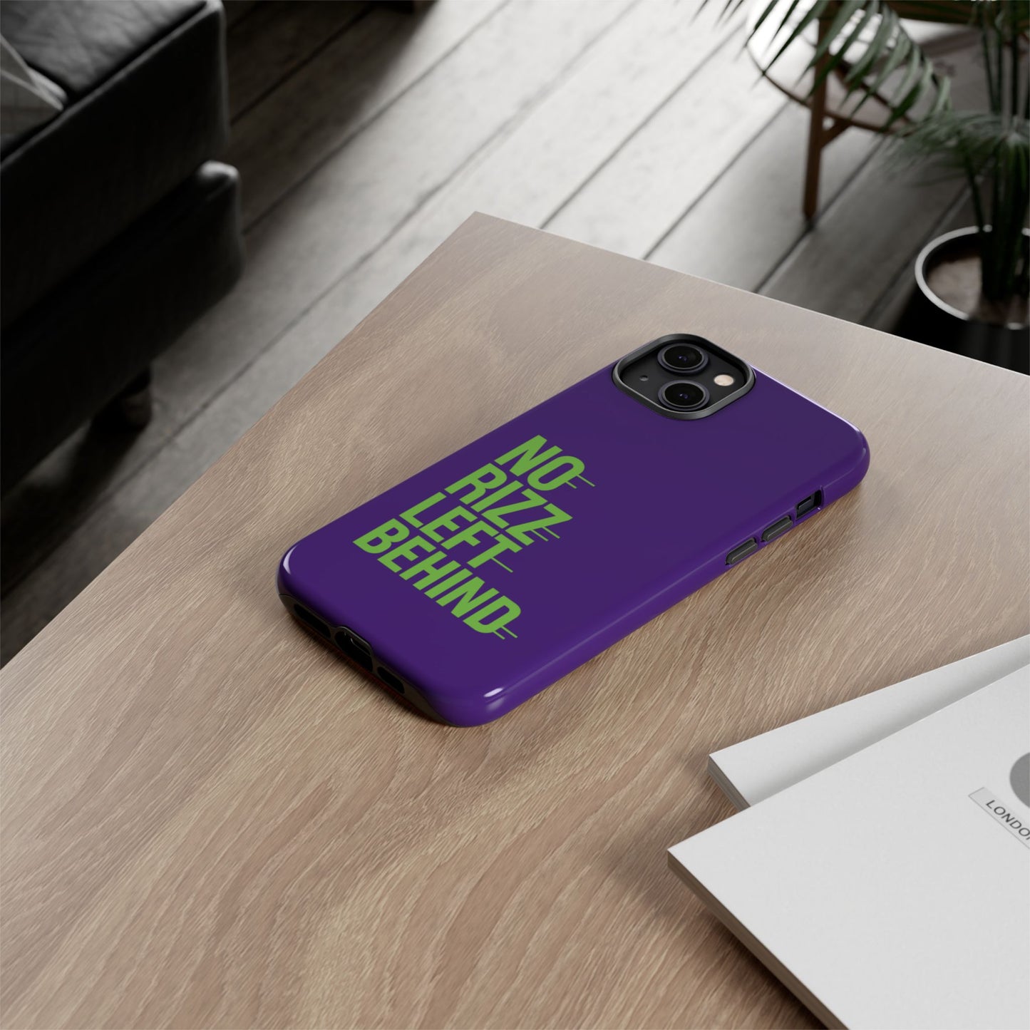 tough phone case - no rizz left behind - durable, stylish protection for active lifestyles - impact-resistant, dual layer, shock-absorbing tpu - perfect gift for tech lovers