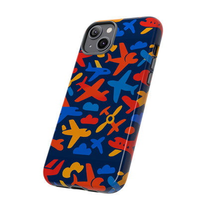 Vibrant 3D Wrap Protective Phone Case with Colourful Aviation Design for Stylish Protection Compatible with iPhone 13, 14, 15 & 16 – all models including Pro, Pro Max & Plus