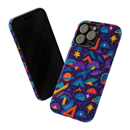 Vibrant Geometric 3D Wrap Protective Phone Case for Unique Accessories Lovers Compatible with iPhone 13, 14, 15 & 16 – all models including Pro, Pro Max & Plus