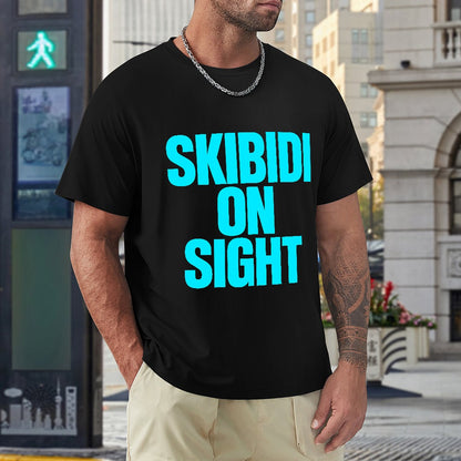 Men's T-Shirt 100% Cotton Skibidi on Sight Graphic Tee for Casual Wear, Comfortable and Stylish Design, Ideal for Fitness, Outings, or Relaxing, Easy Care and Durable Construction