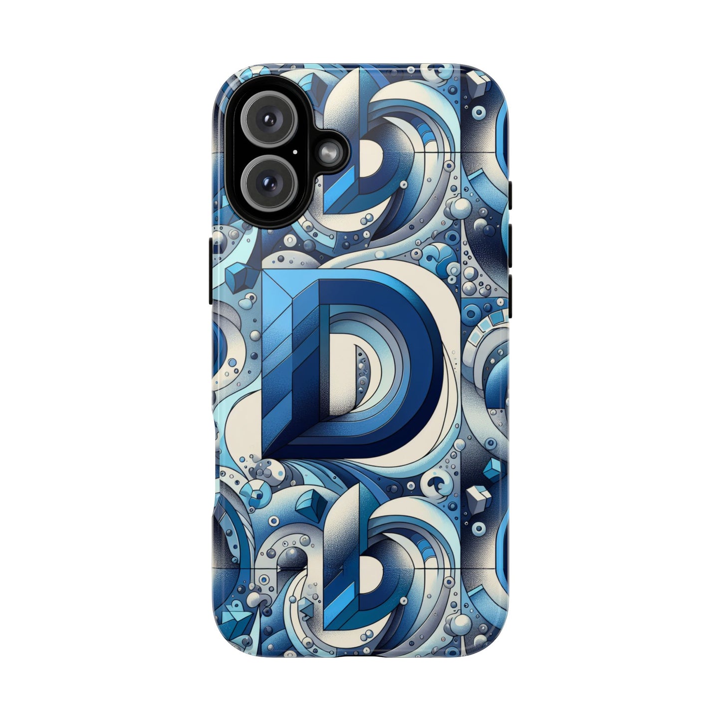 blue alphabet d phone case with 3d wrap and shock absorption for kids and teens durable tpu cover with vivid print and uv protection