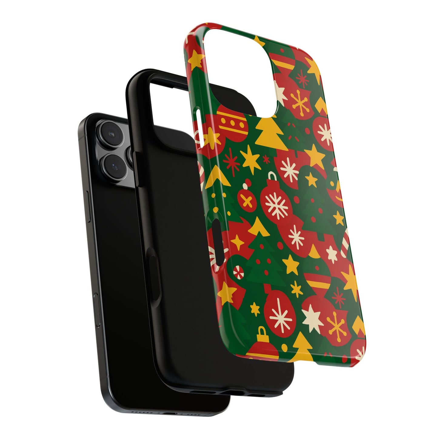 vibrant christmas phone case with festive 3d wrap design – colourful holiday protective cover compatible with iphone 13, 14, 15 & 16 – all models including pro, pro max & plus