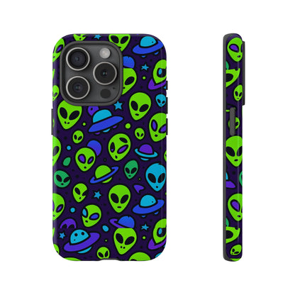 Vibrant Alien 3D Wrap Protective Phone Case in Multicolour Design for Fun Smartphone Accessories Compatible with iPhone 13, 14, 15 & 16 – all models including Pro, Pro Max & Plus