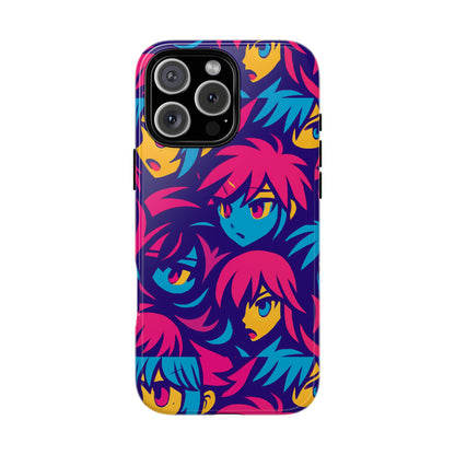 Vibrant 3D Anime Phone Case with Retro Design for Stylish Protection – Unique Accessory for Self-Expression Compatible with iPhone 13, 14, 15 & 16 – all models including Pro, Pro Max & Plus