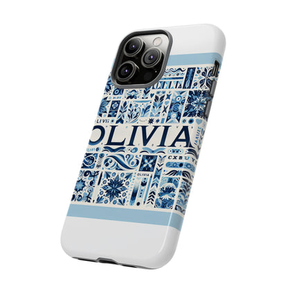 Vibrant 3D Wrap Protective Phone Case in Blue Floral Design for Stylish Protection Compatible with iPhone 13, 14, 15 & 16 – all models including Pro, Pro Max & Plus