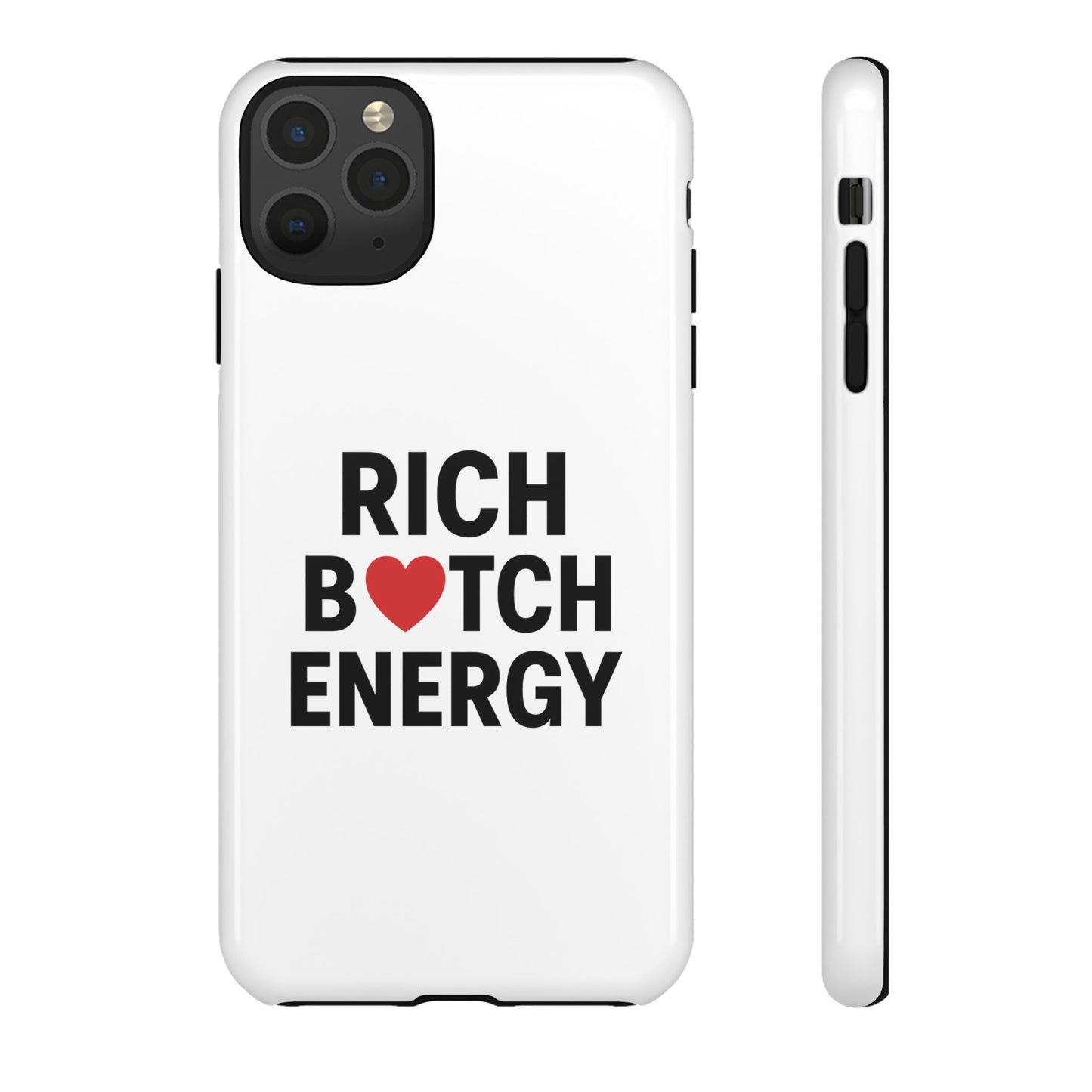 rich bitch energy phone case - tough, stylish protection for confident individuals